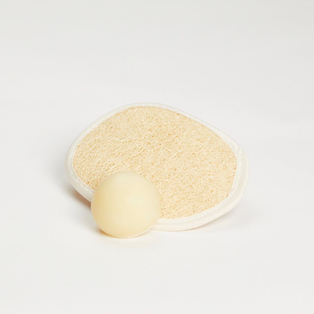 Massagekudde av luffa och bomull