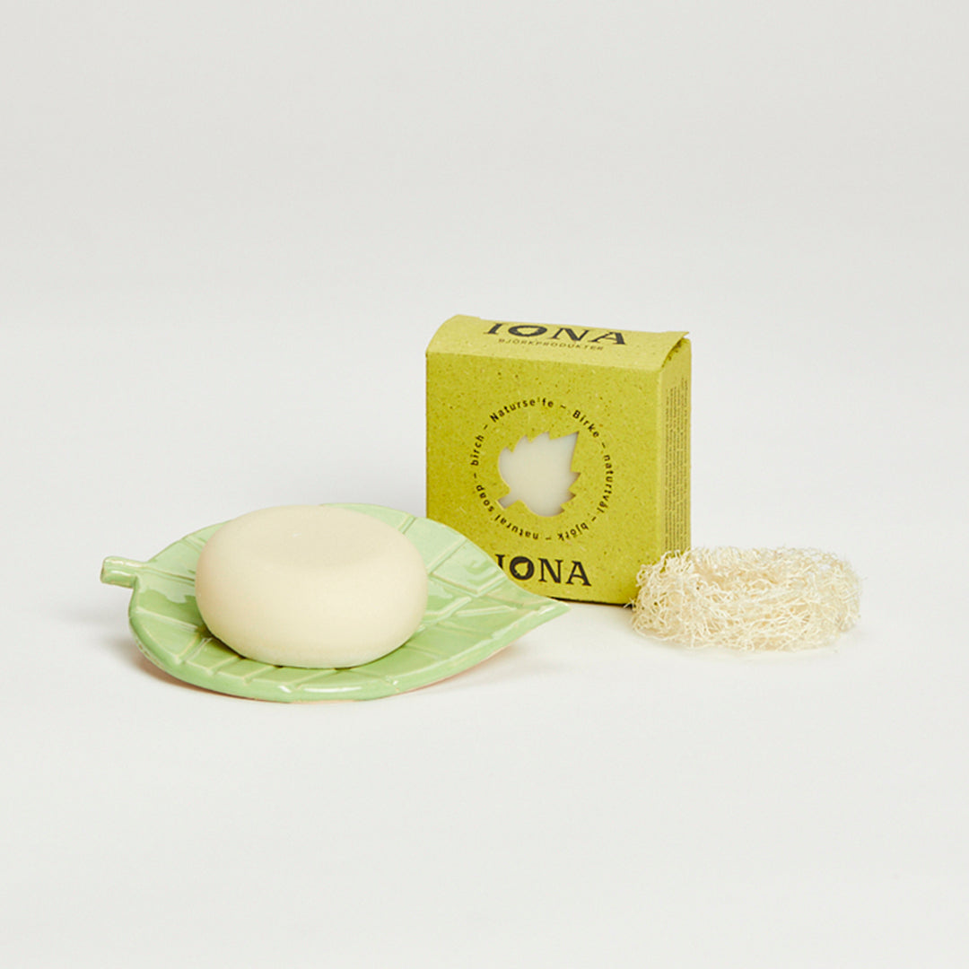 Björktvål med luffakudde och tvålfat